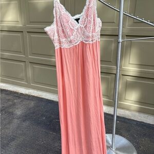 Elegant Pink Lace Nightgown